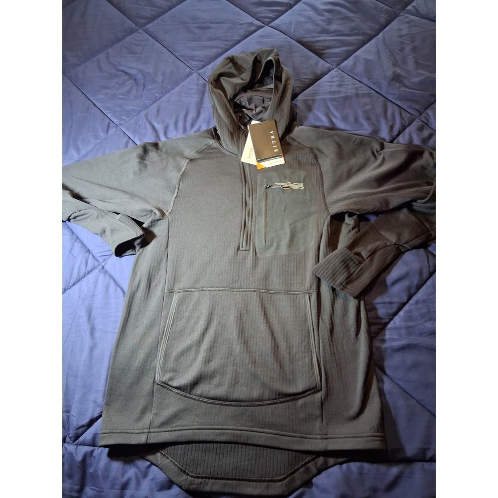 Sitka Fanatic Hoody Mens Medium Black Fleece Hunting Pullover 30068-BK-M